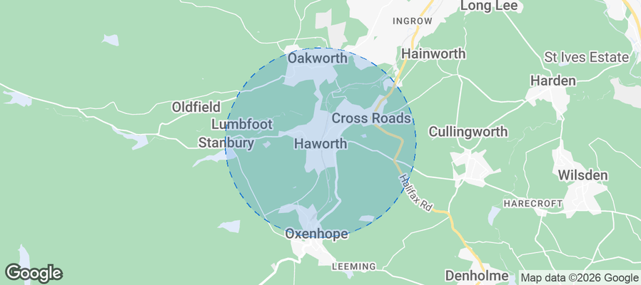 Haworth Airbnb map